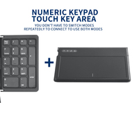 Clavier pliable en cuir JOMAA, rechargeable, sans fil, silencieux, mini clavier portable, clavier pliable de voyage pour tablette
