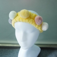 Bandeau en peluche coréen tendance, mignon, pour le maquillage, le lavage du visage et les masques faciaux