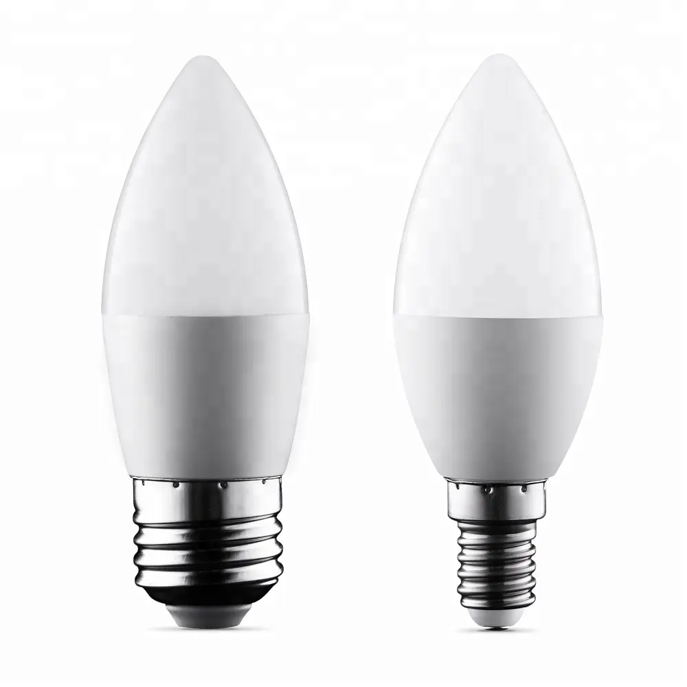 불꽃 팁 촛불 전구 220V E27 E14 3W 5W 6W 7W 9W 따뜻한 필라멘트 Candelabra lampada LED 촛불 빛 샹들리에