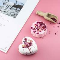Bombes de bain colorées de haute qualité, sûres, hydratantes et nourrissantes, fabriquées par un fabricant de bombes de bain naturelles en forme de cœur