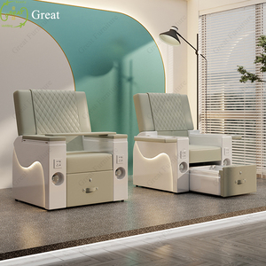 Nuevo diseño <span class=keywords><strong>reseda</strong></span> salón de belleza Silla de cuidado de los pies Silla de spa de pedicura multifuncional con iluminación LED y bomba de drenaje - Product Image 2
