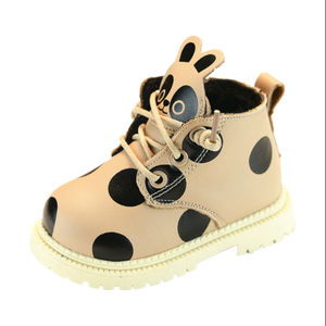 Children Cure <b>Boots</b> for Girls Boys <b>Spring</b> Autumn PU Leather <b>Boots</b> Fashion Cartoon Bear Toddler Kids Warm Winter Snow <b>Boots</b> - Product Image 1