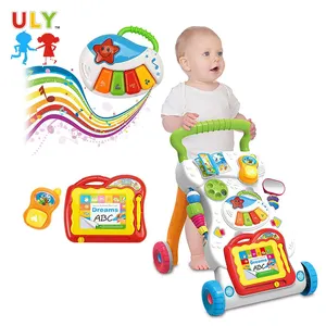 婴儿背带站立玩具婴儿推学步车学习活动桌中心婴儿学步车多功能带音乐灯