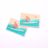 Patch brodé pour fille, mode surfeur personnalisé