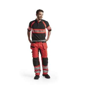 BLAKLADER-Polo UV 333810519955M Hi-Vis niveau 1 Noir/Rouge-EAN 7330509553985 HI-VIS WORKWEAR - Product Image 3