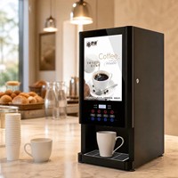 Distributeur automatique de café instantané commercial pour bureau, 3 saveurs chaudes et froides, directement de l'usine, OEM