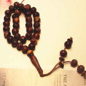 8mm de resina, 33 piezas, grabadas con escritura árabe, cuentas de oración islámicas musulmanas, regalo de Ramadán - Product Image 1