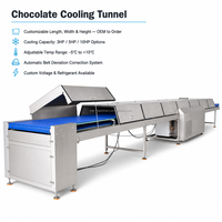 Nouveau mini tunnel de refroidissement à bande PU/maille pour l'exportation de chocolat au Bangladesh - Alimentation par prise, garantie 1 an, dimensions personnalisables, longue portée