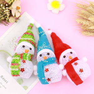 Christmas Snowman Decorations <b>Light</b> <b>Up</b> Plastic Round Shape Battery Powered Youth Gift - Product Image 1