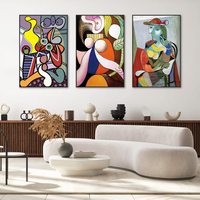 HAOWAI-Toile de Graffiti Murale avec Impression Abstraite de Figure et Portrait Peintures, Style Rétro, Personnalisée, Livraison Directe