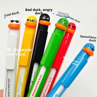 Meistverkaufter Crayon Duck Fensterfenster-Kugelschreiber, schnelltrocknend, Klickmechanismus, niedliches Entenschnabel-Design, 0,5 mm schwarze Tinte, Kunststoff