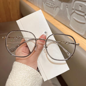 Monture de lunettes irrégulière Qianai en TR90, monture intégrale, anti-lumière bleue, unisexe, verres en acétate, design tendance - Product Image 3