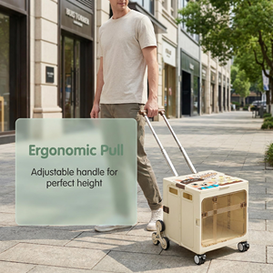 Caja de Transporte para Mascotas de Plástico Transparente, Plegable, para Viajes en Avión, para Perros y Gatos, Portátil, de Gran Capacidad - Product Image 5