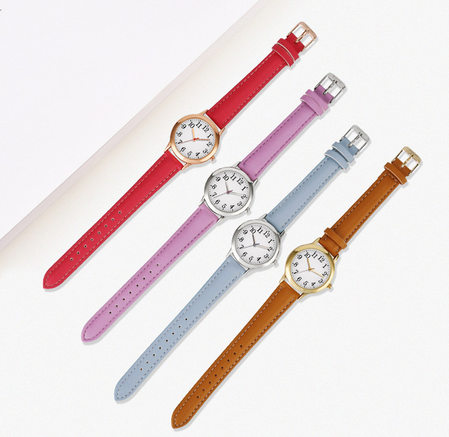 New ultra Thin Fashion Quartz Watch Exquisite Leather Strap Women's Watch Factory Unisex Wholesale Watch