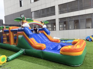 Pista de Obstáculos Inflable Comercial de PVC para Niños, Mini Pista de Obstáculos Portátil para Interiores, Tobogán Deportivo Inflable - Product Image 2