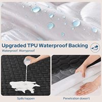 Protège-matelas imperméable, doux et respirant, avec couche d'air, housse de matelas à poches profondes, silencieuse, gris