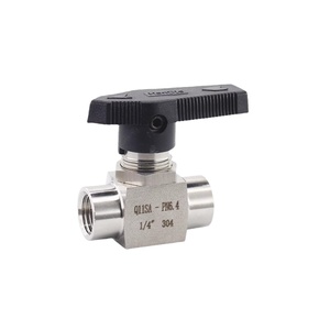 Q11SA 304 316 Stainless Steel NPT BSP Compression <strong>Ball</strong> <strong>Valve</strong> 3/8" <strong>1</strong>/2" 2 Way Mini <strong>Ball</strong> <strong>Valve</strong> Female Thread Straight <strong>Ball</strong> <strong>Valve</strong> - Product Image 3