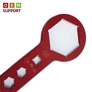 Outil de réparation d'<span class=keywords><strong>amortisseur</strong></span> de moto KARLION, en alliage d'aluminium CNC, couvercle supérieur rouge, clé de démontage, <span class=keywords><strong>tête</strong></span> spéciale pour le retrait, 12 mois - Product Image 1