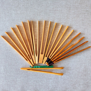 Pinzas para Té de Bambú, de Madera Natural, Antideslizantes y Resistentes al Calor, Accesorios para la Ceremonia del Té Kung Fu, Ideales para Beber y Charlar - Product Image 1