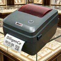 Printer Thermal POS Murah DiligenCe Android USB LAN BT/WiFi Interface A6 untuk Label Pengiriman Waybill Barcode 4X6 110mm Stok Tersedia