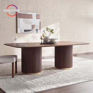 Luce di lusso Villa rettangolare in <span class=keywords><strong>legno</strong></span> <span class=keywords><strong>tavolo</strong></span> da pranzo High-End colore noce negoziazione grande banco da lavoro LD-023 <span class=keywords><strong>tavolo</strong></span> lungo - Product Image 1