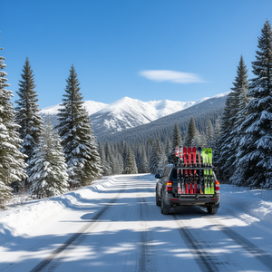 Support de toit de voiture pour skis et snowboards, avec rembourrage en caoutchouc, compatible avec la plupart des barres transversales, capacité de transport de 6 paires de skis et 4 snowboards - Product Image 2