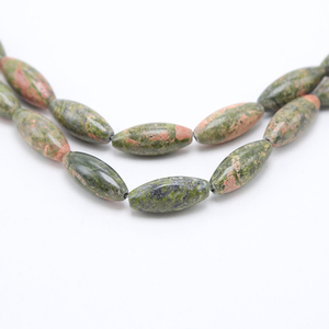 10x25mm <span class=keywords><strong>Perles</strong></span> De Pierre Gemme <span class=keywords><strong>Unakite</strong></span> <span class=keywords><strong>Perles</strong></span> de Riz DE Bijoux BRICOLAGE <span class=keywords><strong>Perles</strong></span> Fabrication De Bijoux - Product Image 3