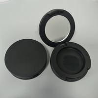 Y033 36,5 mm Étui vide pour poudre compacte pressée, personnalisé, luxe, noir mat, emballage pour poudre pressée, boîte compacte vide