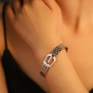 กำไลข้อมือเพชรวินเทจทังสเตนสำหรับผู้หญิง คุณภาพสูง สไตล์ยุโรปและอเมริกา ชุบทอง 18k - Product Image 6