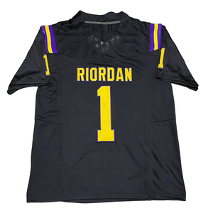 Camiseta de Fútbol Americano Bordada Personalizable de Alta Calidad, Cuello en V, Manga Corta, Unisex, Secado Rápido, para Entrenamiento Universitario - Product Image 1