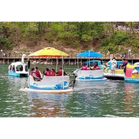 Bateau barbecue gonflable robuste Bateau donut flottant portable pour lacs et rivières Barge de fête barbecue