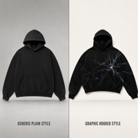 Sweat à capuche noir Original Abstract Web Matrix, pull streetwear sombre avec motif personnalisé pour la vente en gros OEM