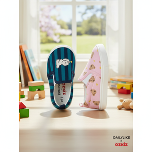 Zapatos OZKIZ Coreanos para Niños con Estampado de Animales, Cómodos y Fáciles de Poner, de 2 a 7 Años, Punta Cerrada, Venta al Por Mayor, Moda Infantil para Primavera/Otoño - Product Image 2
