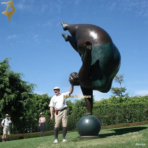 Decorazione moderna Betero grasso bronzo Yogo Lady scultura - Product Image 2