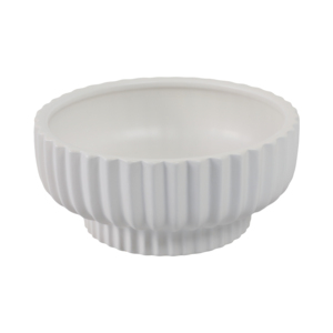 Ciotola con piedistallo scanalato per decorazione tavolino da caffè, complemento d'arredo moderno per la casa, centrotavola per bancone cucina - Product Image 2