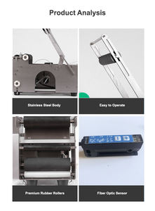 Máquina etiquetadora de botellas de agua semiautomática para aceite, jugo, bebidas, cosméticos, botellas redondas, champú, loción y frascos. - Product Image 5