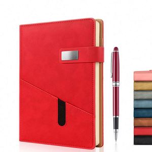 A5 Leather Hardcover Personalized Custom Magnetic <b>Diary</b> <b>Notebook</b> with Thermal Binding and 100 Sheets - Product Image 1