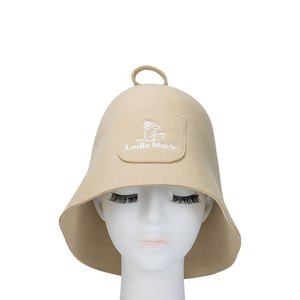 Chapeau en feutre de laine mérinos 100% sans couture blanc de haute qualité pour chapeau de sauna russe Banya - Product Image 6