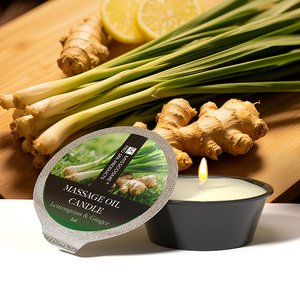 Vela de masaje perfumada flexible para salón de <span class=keywords><strong>spa</strong></span> de uñas, aceite de oliva para terapia, extracto de manteca de karité, ingrediente Natural, aceite de vela de masaje de cera de soja - Product Image 1