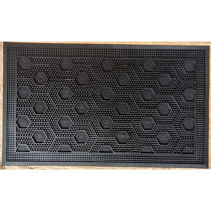Tapis en caoutchouc York Design rectangulaire Fabriqué à la machine Antidérapant Lavable Durable Écologique Extérieur Maison Bureau - Product Image 1