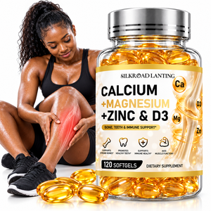 Capsules de calcium, magnésium, zinc et vitamine D3, complément alimentaire minéral 4-en-1, 120 gélules, soutien des os et des muscles - Product Image 1
