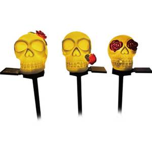 Solar Garden Lights Skull Shape LED Solar Powered Outdoor Halloween Decorative Landscape Light Water Resistant - Product Image 3