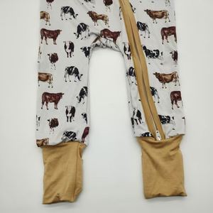 Niedliche Baby Stram pler benutzer definierte Druck muster Baby kleidung setzt Bambus Reiß verschluss Baby kleid - Product Image 5