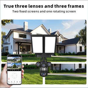 2026 Newest 2 in 1 Outdoor Solar Street <b>Light</b> 3 Len 4G Waterproof Pan-Tilt 24000mAh Battery Rotatable Solar Panels Remote <b>Camera</b> - Product Image 5