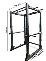 Jaula de Sentadillas Comercial de Alta Resistencia, Equipo de Entrenamiento de Fuerza Ajustable para Gimnasio en Casa y Centro de Fitness