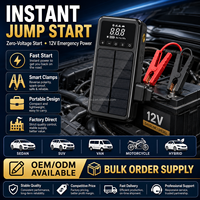 YUXU S4 Gonfleur de pneus solaire, démarreur de secours, compresseur d'air 1000A, éclairage LED, portable, affichage numérique 12V, batterie externe d'urgence pour