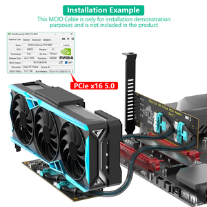 Nueva Versión de Tarjeta Adaptadora <span class=keywords><strong>PCI</strong></span>-Express PCIe 5.0 X16 a Doble MCIO SFF-1016 - Product Image 5