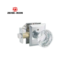 مقابض أبواب كريستالية مع قفل، مقابض أبواب كريستالية لغرف النوم والحمامات، طقم مقابض أبواب كريستالية زجاجية بتصميم عتيق - Product Image 3