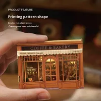 Kit de maison de poupée en bois 3D certifié CE CPC, modèle de maison miniature en forme de cube magique, puzzle en bois
