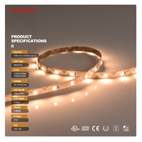 Bande LED SMD2835 ultra-flexible en forme de S PARFAITE - Certifiée UL et CE, 120 LED/m, multi-CCT, double tension, PCB mince de 6,5 mm